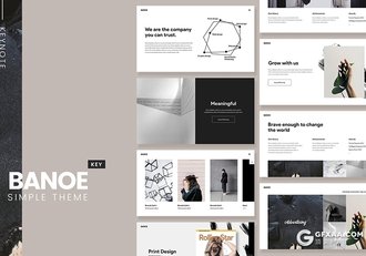 43页黑白简约文艺风格年终工作汇报总结keynote模板 - 顶尖PPT