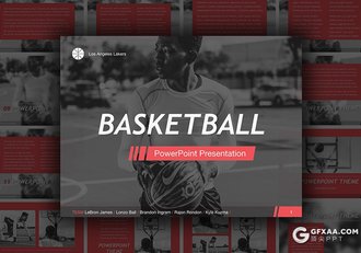 32页4:3尺寸篮球行业介绍展示ppt模板 - 顶尖PPT