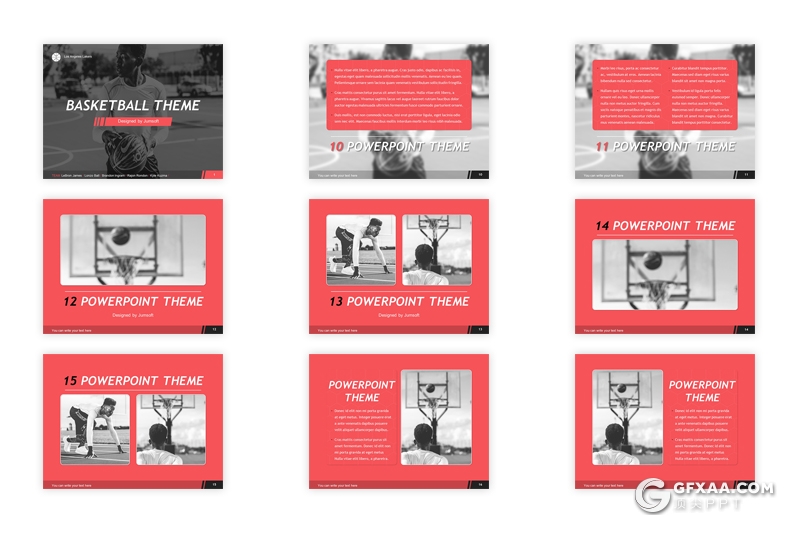32页4:3尺寸篮球行业介绍展示keynote模板 - 顶尖PPT