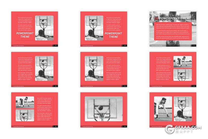 32页4:3尺寸篮球行业介绍展示keynote模板 - 顶尖PPT