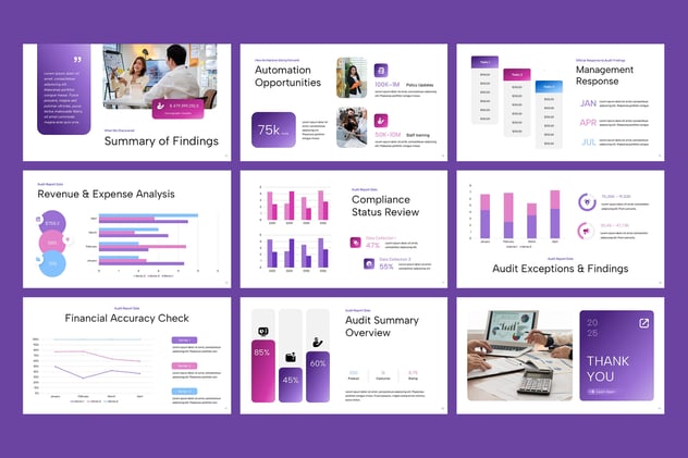 现代企业财务审计报告分析PPT模板 - 顶尖PPT