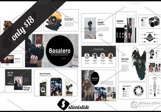 75页黑白搭配扁平化商务工作总计汇报ppt模板 - 顶尖PPT