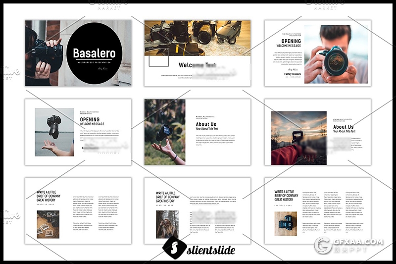 75页黑白搭配扁平化商务工作总计汇报ppt模板 - 顶尖PPT