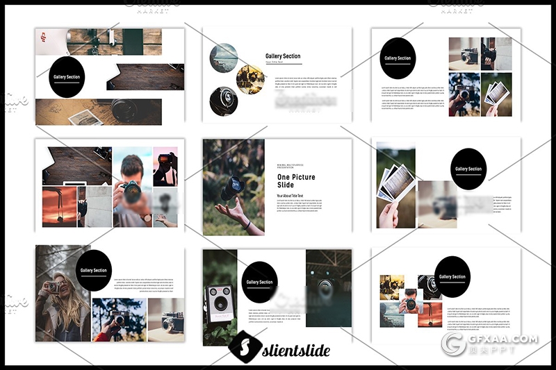 75页黑白搭配扁平化商务工作总计汇报ppt模板 - 顶尖PPT