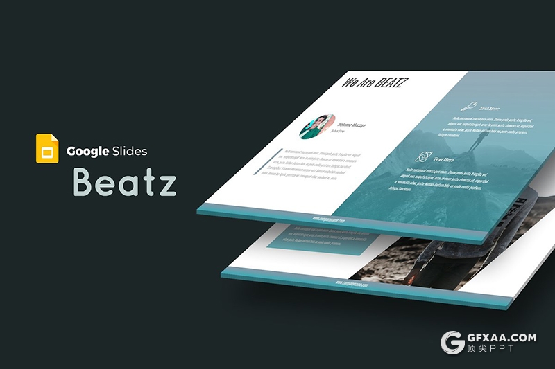 30页色彩图形设计商务工作总结Google slides模板 5种配色 - 顶尖PPT