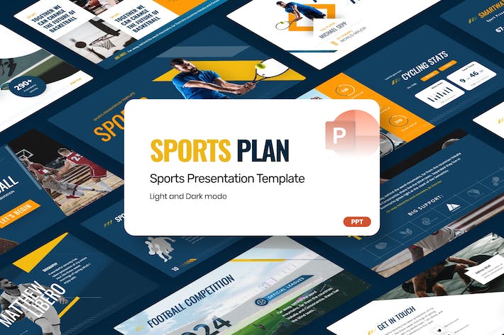 专业体育运动赛事计划比赛分析国外PPT模板 - 顶尖PPT