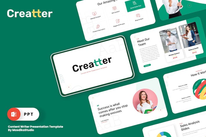 创作者文案策划公司PPT模板 - 顶尖PPT