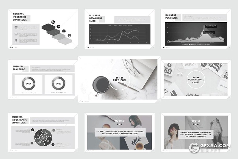 52页模特写真摄影图片展示ppt模板 - 顶尖PPT