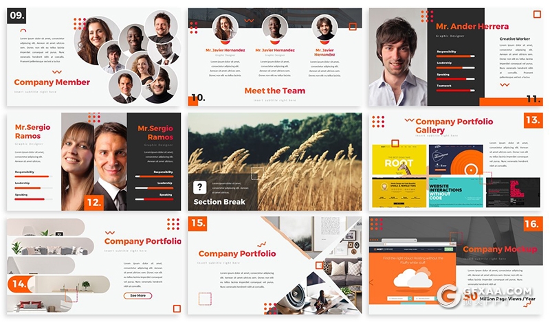 32页企业项目合作报价通用Google slides模板 3种配色2种尺寸 - 顶尖PPT