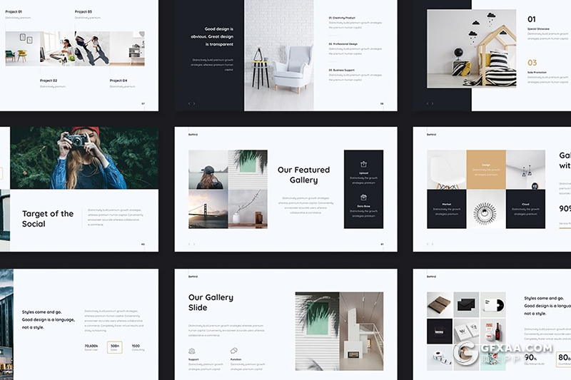 104页欧美简约范商务工作总结汇报通用keynote模板 3种配色 - 顶尖PPT