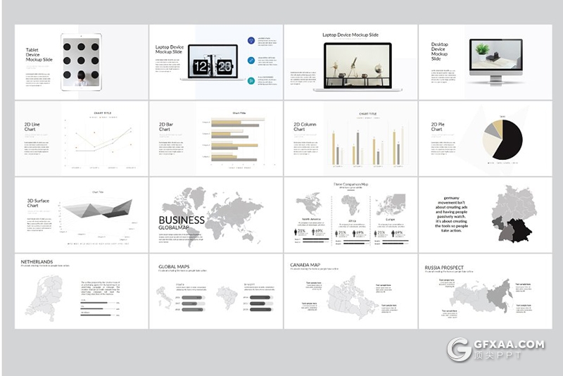 55页极简文艺风格商务多用途PPT模板 - 顶尖PPT