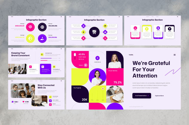 视觉品牌识别PPT模板 - 顶尖PPT