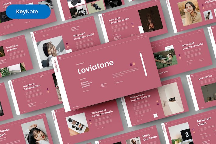 扁平化复古配色业务合作项目投资商业商务keynote模板 - 顶尖PPT