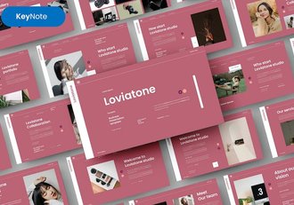 扁平化复古配色业务合作项目投资商业商务keynote模板 - 顶尖PPT