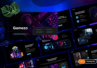 暗黑科幻Web3游戏项目提案PPT模板 - 顶尖PPT