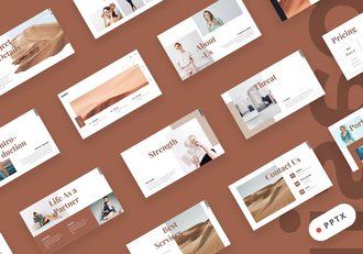 时尚杂志风格PPT模板 - 顶尖PPT