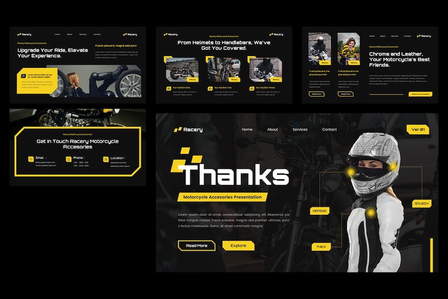 摩托车配件行业销售方案PPT模板 - 顶尖PPT