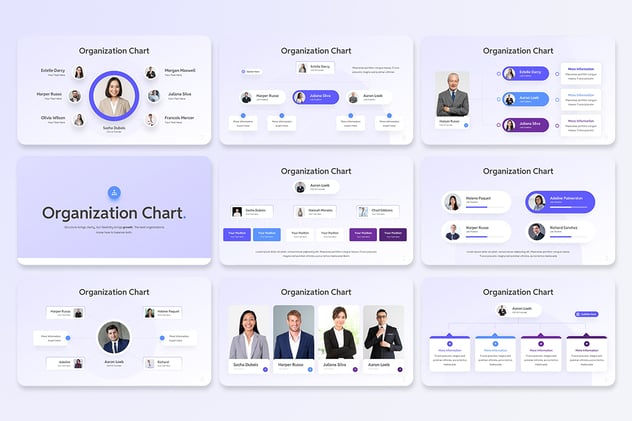 企业组织架构图设计PPT模板 - 顶尖PPT
