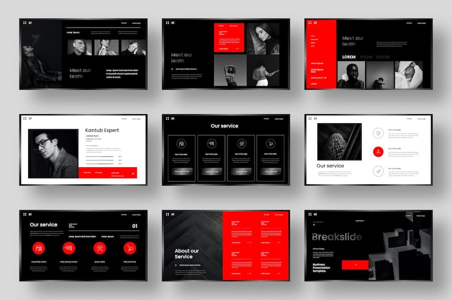 欧美商务风格PPT模板 - 顶尖PPT