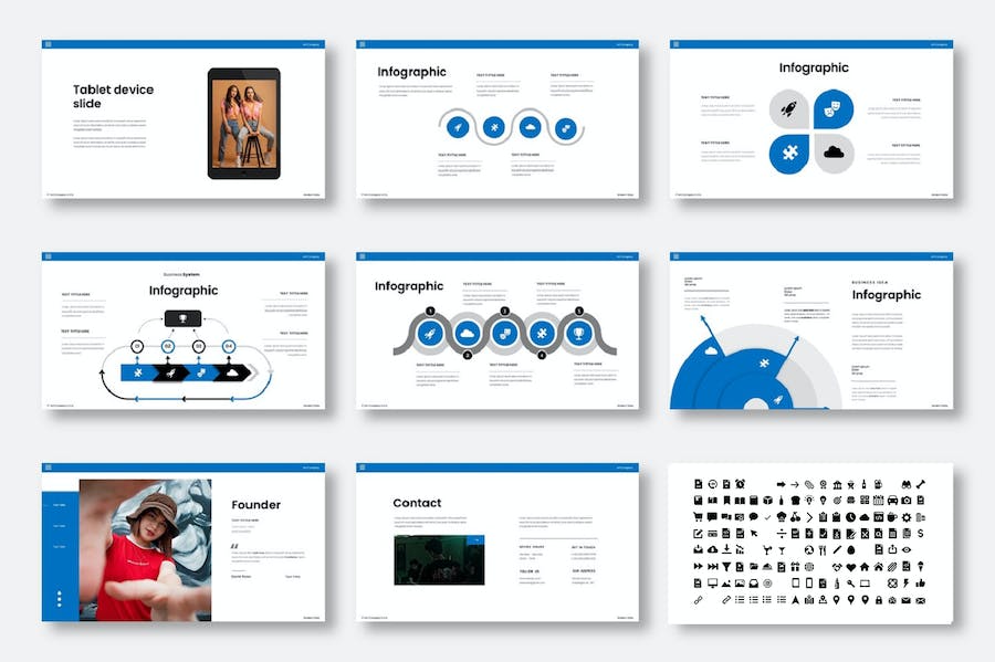 商业企业组织结构介绍展示Keynote模板 - 顶尖PPT