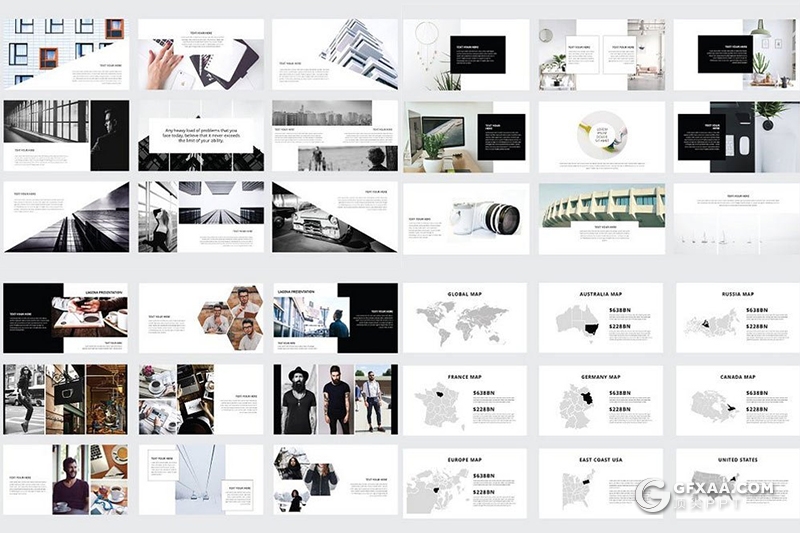114页极简风格商务工作总结汇报企业介绍通用PPT模板 - 顶尖PPT