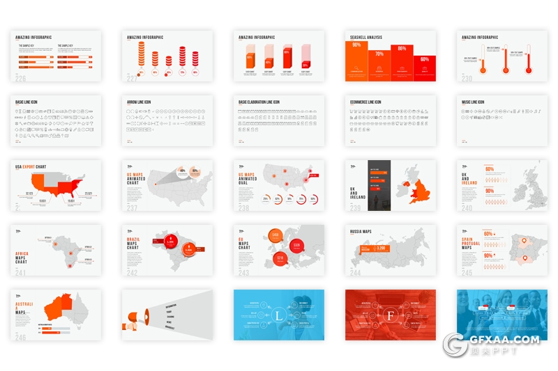 262页国外商务工作总结多用途keynote模板 商务图形设计keynote素材 - 顶尖PPT