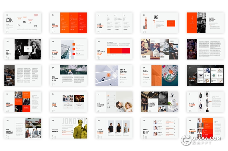 262页国外商务工作总结多用途keynote模板 商务图形设计keynote素材 - 顶尖PPT