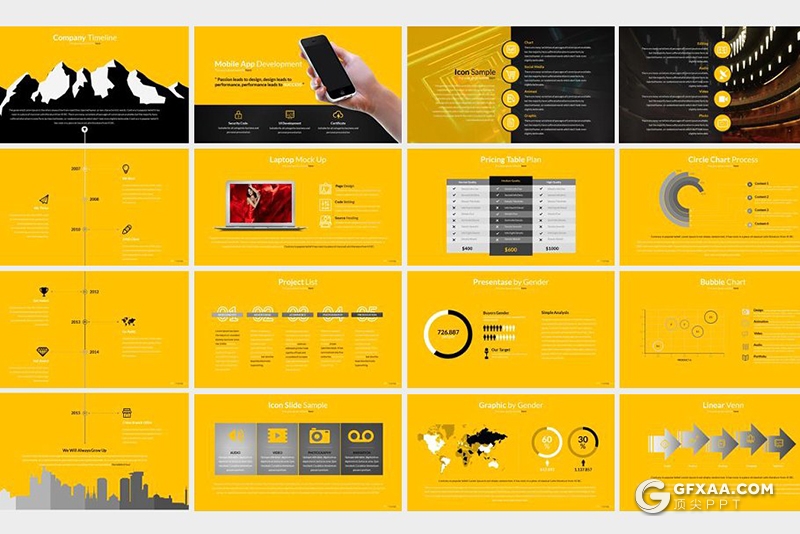 131页欧美商务风格年终报告总结PPT模板 预设54种XML配色文件 - 顶尖PPT