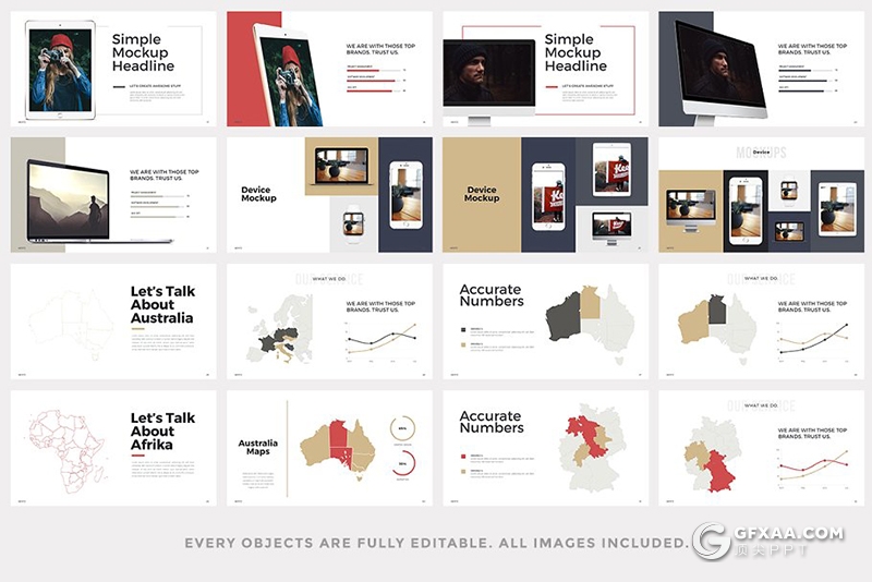 50页极简文艺风格摄影图片展示商务通用keynote模板 - 顶尖PPT