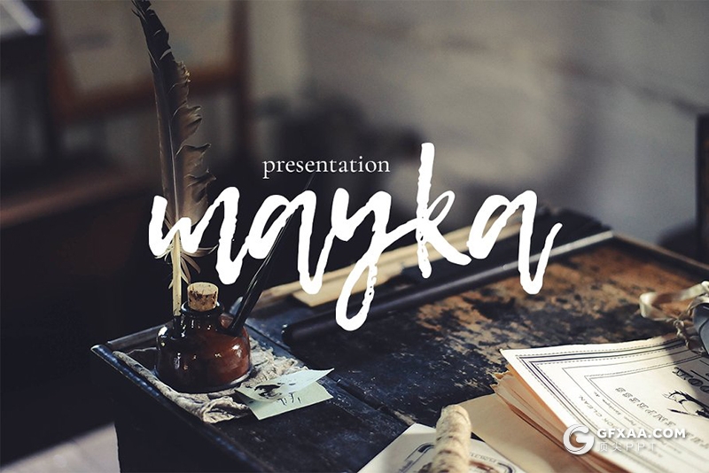 54页极简文艺风格摄影图片展示ppt模板 - 顶尖PPT