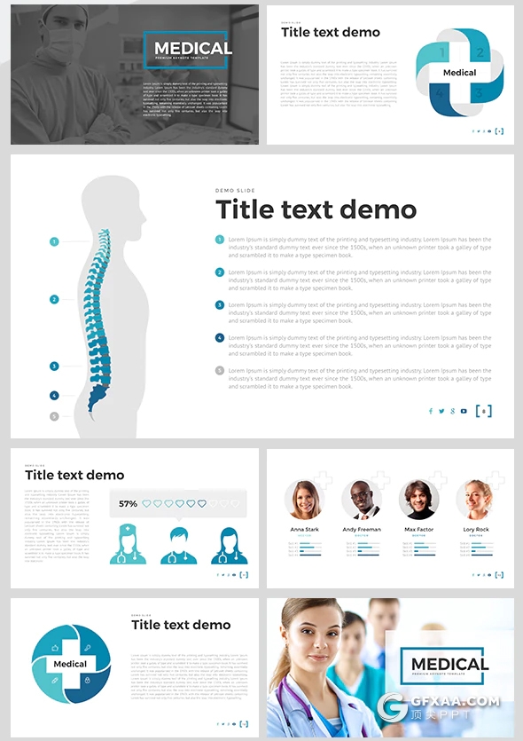 医学医疗研究诊断keynote模板 包含15种主题配色 - 顶尖PPT