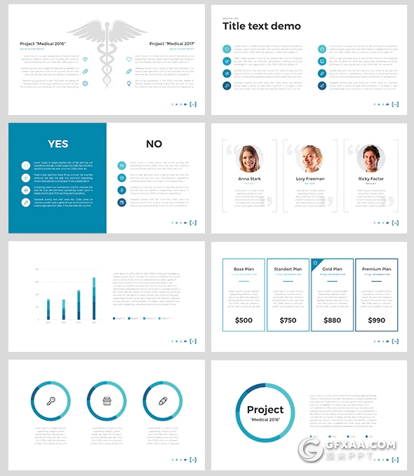 医学医疗研究诊断keynote模板 包含15种主题配色 - 顶尖PPT