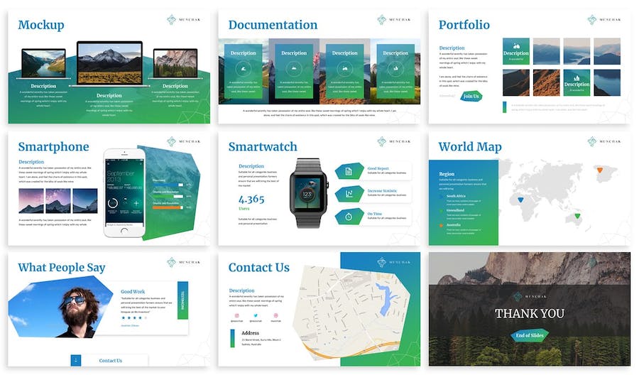 设计多边形创意展示PPT模板 - 顶尖PPT