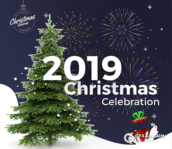 75页精美圣诞节喜庆PPT模板 预设5种配色94个XML配色文件 - 顶尖PPT