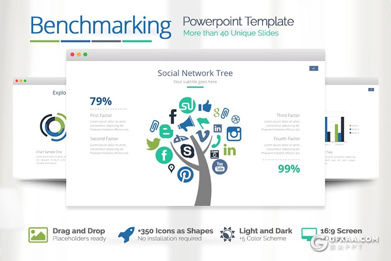 45页黑白两种底色欧美商务风格工作汇报总结keynote模板 7种配色 - 顶尖PPT