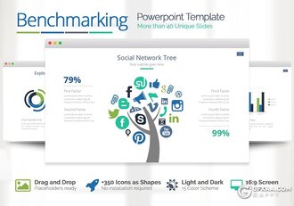 45页黑白两种底色欧美商务风格工作汇报总结keynote模板 7种配色 - 顶尖PPT