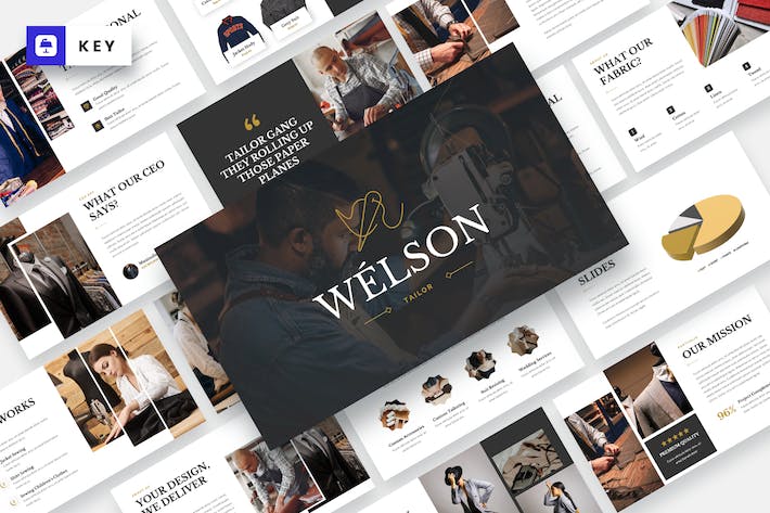 裁缝行业定制服务Keynote模板 - 顶尖PPT