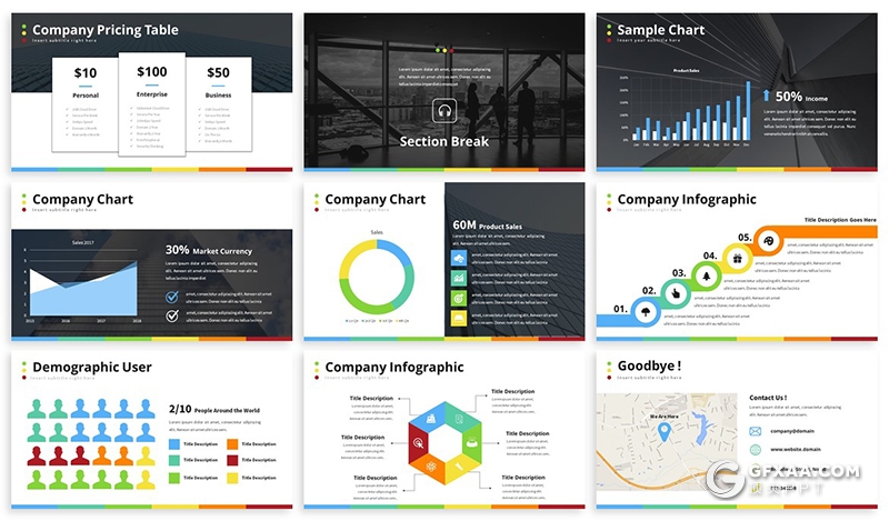 30页3种配色企业介绍公司发展历程商务PPT模板 - 顶尖PPT