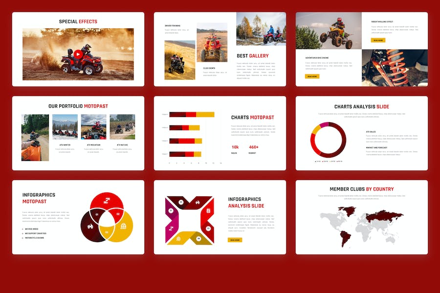 四轮摩托俱乐部PPT模板 - 顶尖PPT
