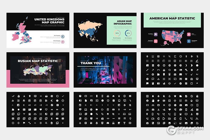 62页国外扁平化彩色时尚杂志风格ppt模板 - 顶尖PPT