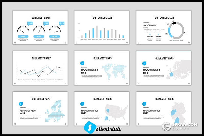 90页蓝色商务工作汇报数据分析统计PPT模板 - 顶尖PPT