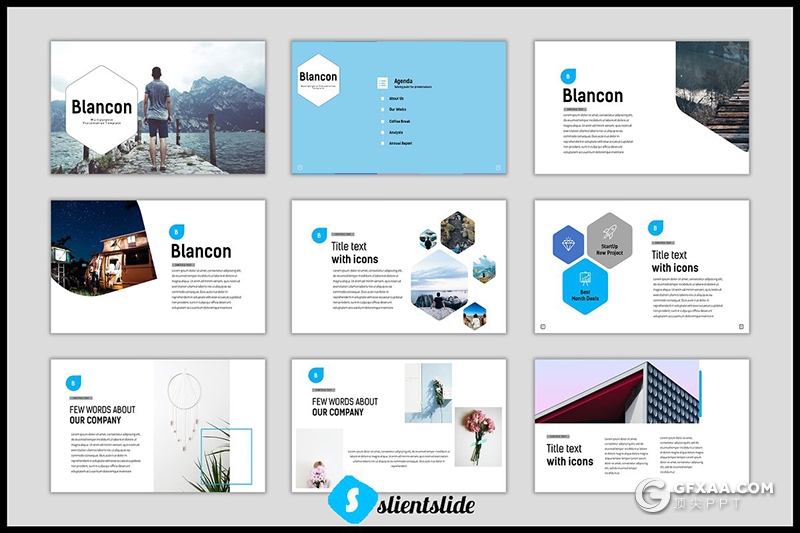 90页蓝色商务工作汇报数据分析统计PPT模板 - 顶尖PPT