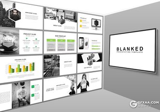 50页创意图形设计简约文艺图片展示PPT模板 - 顶尖PPT