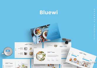 30页简约风格餐饮行业市场调研分析keynote模板 5种主题配色 - 顶尖PPT