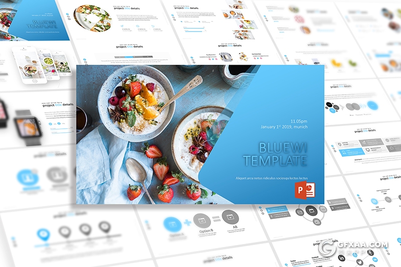 30页简约风格餐饮行业市场调研分析ppt模板 5种主题配色 - 顶尖PPT