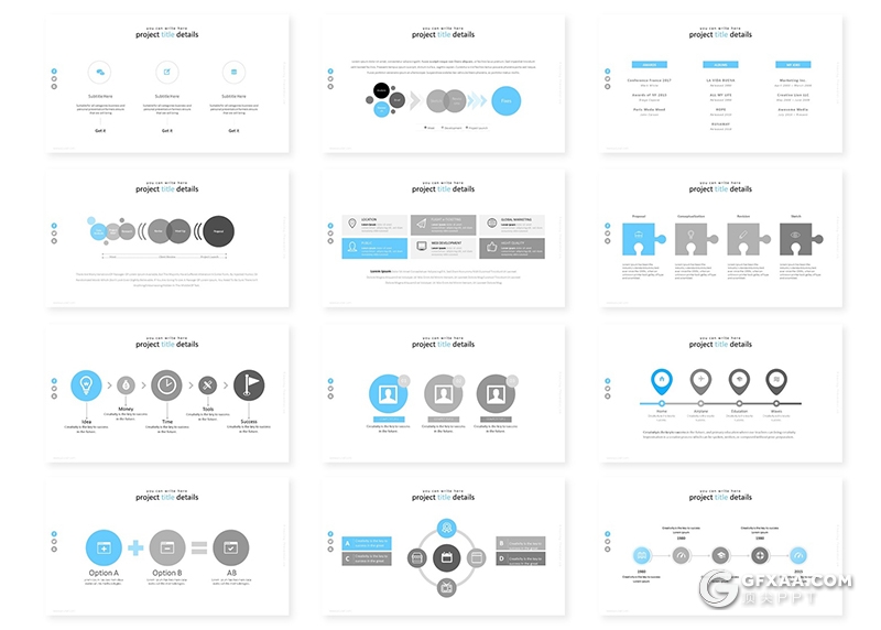 30页简约风格餐饮行业市场调研分析keynote模板 5种主题配色 - 顶尖PPT