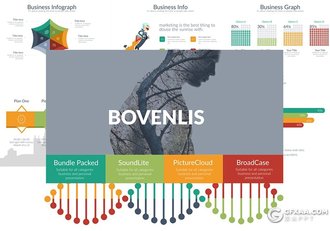 50页商务彩色图形PPT年终工作总结汇报PPT模板 - 顶尖PPT