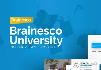 75页高端设计风格教育培训风格PPT模板 21种主题配色94个xml配色文件 - 顶尖PPT