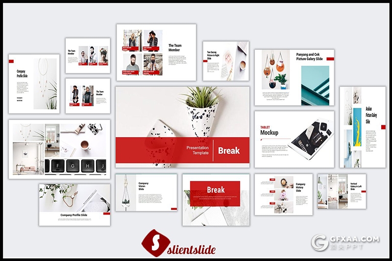80页欧美扁平化商务风格年终工作总结ppt模板 - 顶尖PPT