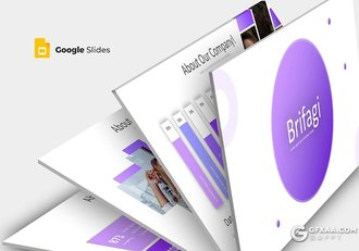 30页创意商务图形年终工作总结计划Google slides模板 5种配色 - 顶尖PPT